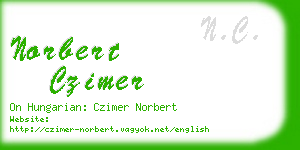 norbert czimer business card